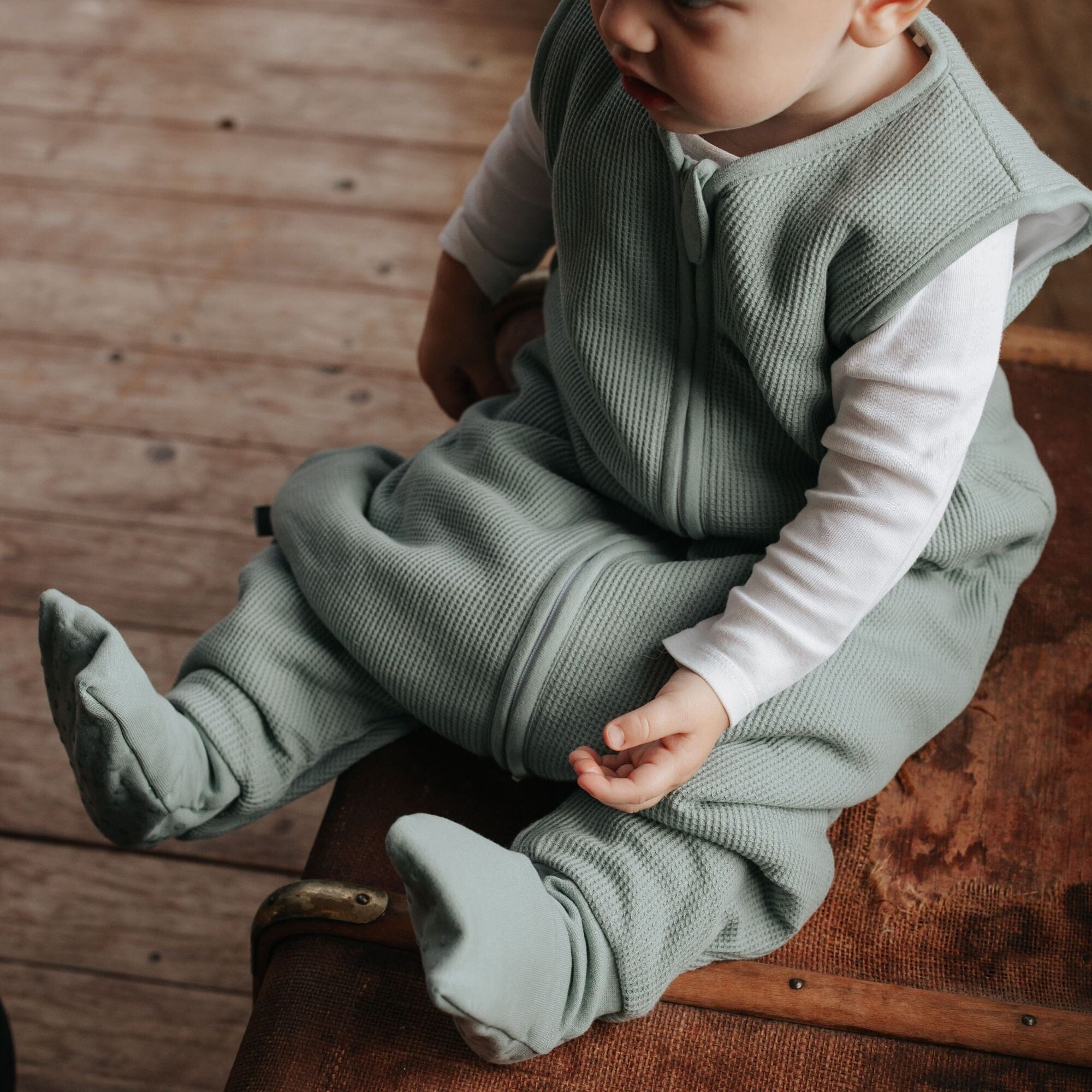emma & noah Schlafsack mit Umschlag-Fuß 2.5 TOG Essential Mint – Ansicht 3