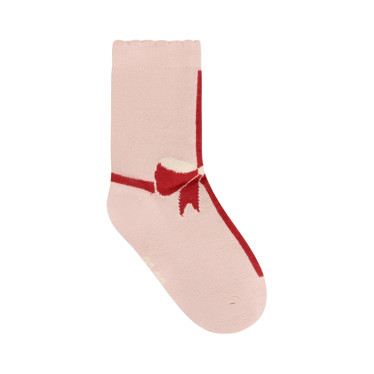 Minymo Socke Rose Dust – Schleifendetail