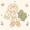 Illustration warme Accessoires