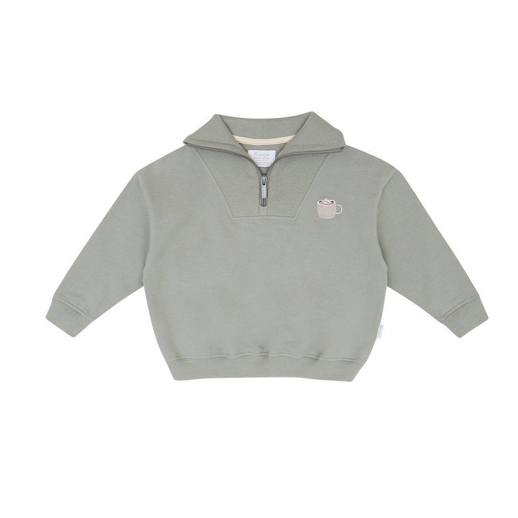 Troyer-Pullover mit Half-Zip „Cocoa“ – Produktansicht