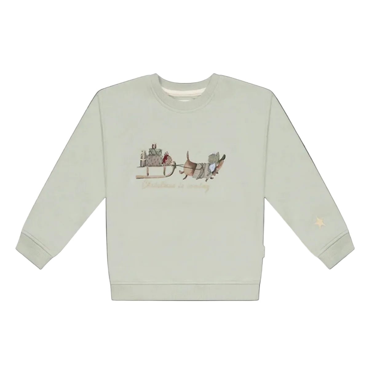 Unisex Oversized Sweatshirt Dackel „christmas is coming“ – Bild 1