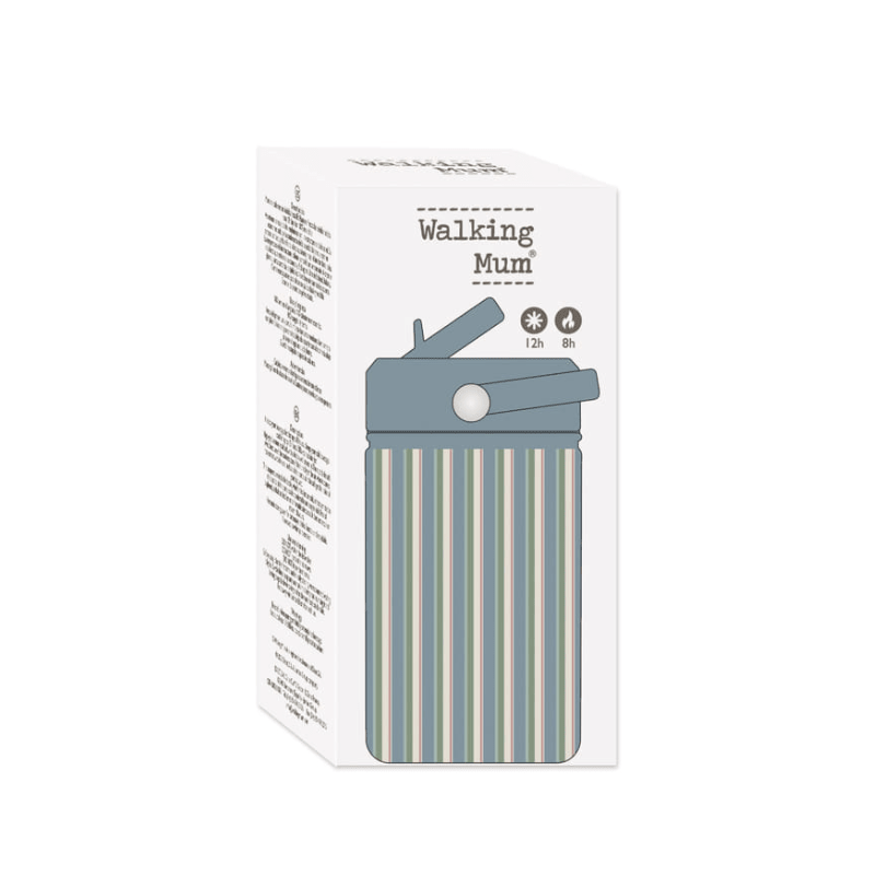 Walking Mum Isolierflasche Summer Strips 350 ml auf weißem Hintergrund
