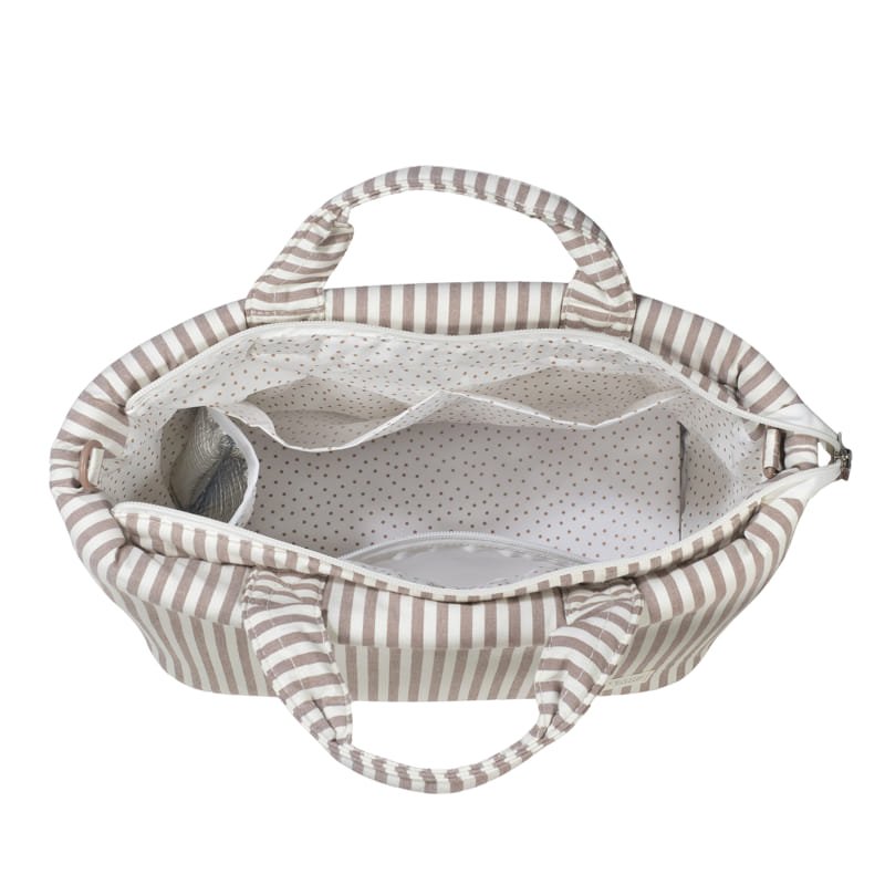 Wickeltasche Praliné Strips Moka